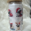 Bah Hum Pug 18oz Glass Christmas Mug | Funny Holiday Gift for Pug Lovers | Cute Dog-Themed Mug | FREE SHIPPING | Ready to Ship