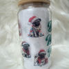 Bah Hum Pug 18oz Glass Christmas Mug | Funny Holiday Gift for Pug Lovers | Cute Dog-Themed Mug | FREE SHIPPING | Ready to Ship