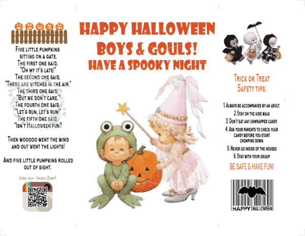 Customizable Halloween Chip Bag Party Favors for Kids design only
