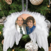 Memorial Angel Wings Photo Christmas Ornament