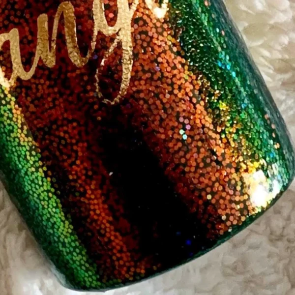 Don't Get Your Tinsel In A Tangle Christmas Colors Shift Glitter Tumbler 20oz skinny Stainless Tumbler Ready to Ship