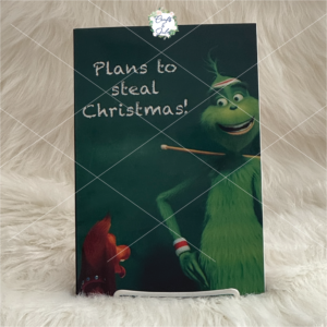 Plans To Steal Christmas Journal | 80 Page A5 Journal | Custom notebook journal