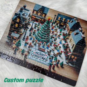 Custom 8x10 Photo Puzzle | Personalized 120-Piece Puzzle with Gift Bag | Unique Christmas Gift