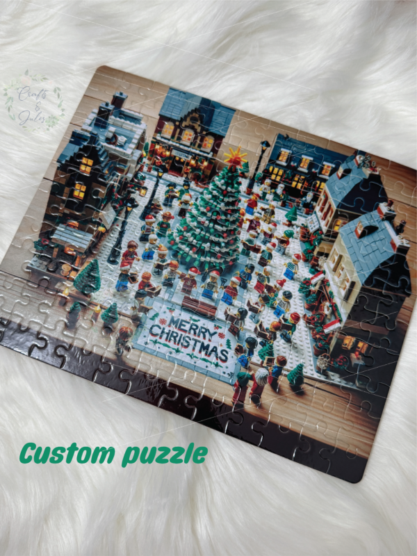 Custom 8x10 Photo Puzzle | Personalized 120-Piece Puzzle with Gift Bag | Unique Christmas Gift