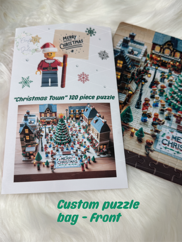 Custom 8x10 Photo Puzzle | Personalized 120-Piece Puzzle with Gift Bag | Unique Christmas Gift